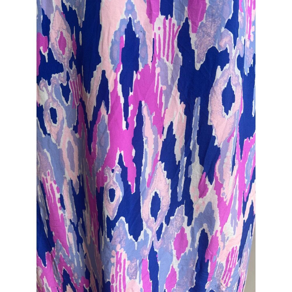 💜 Lilly Pulitzer Lela Dress – One Too Many Print | Size L | 100% Silk - Picture 5 of 7